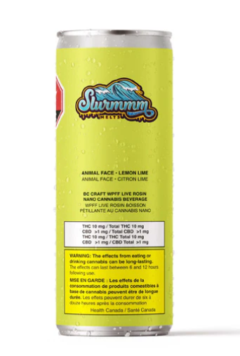 Slurmmm - Lemon Lime Live Rosin Soda Beverage - Sativa - 355ml