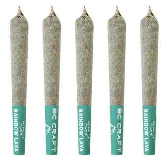 Rainbow Lava Diamond & Terp Sauce Infused Pre Roll - Hybrid - 5x0.5g