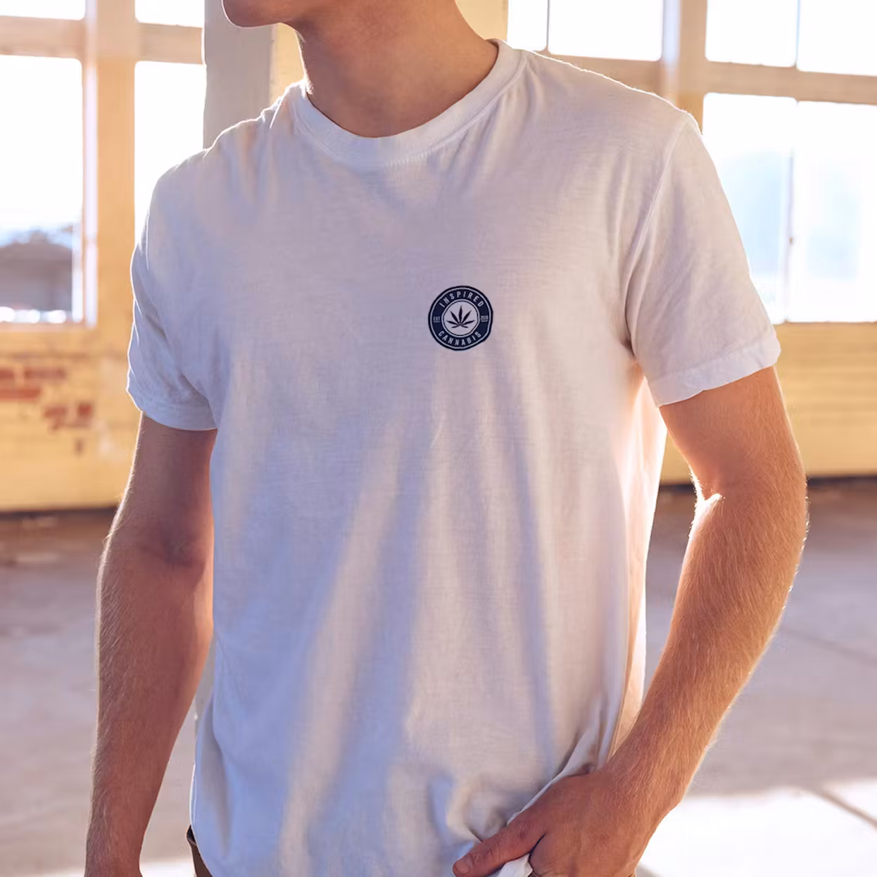 FW23 INSPIRED CANNABIS SOFTSPUN COTTON T-SHIRT WHITE - S