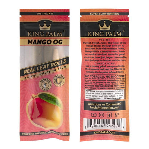 TP KING PALM MANGO OG FLAVOURED MINI PRE ROLL CONES 2 PACK